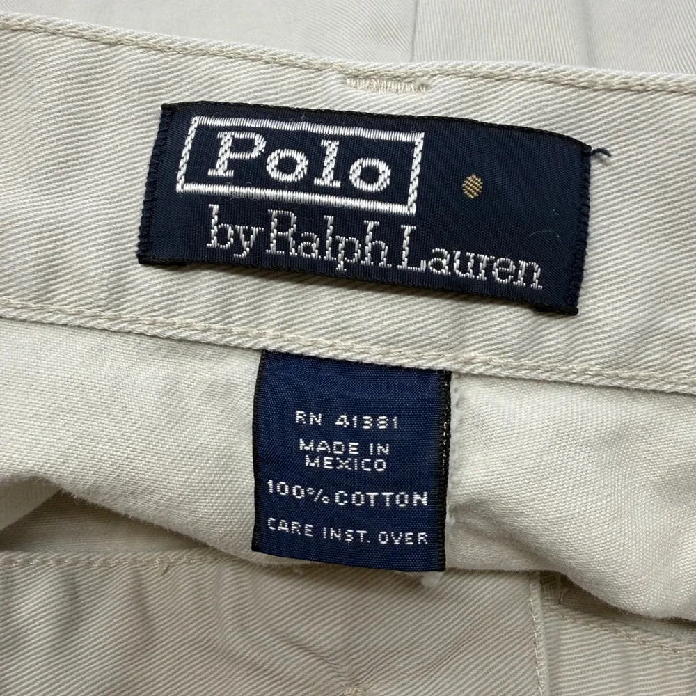 Polo Ralph Lauren Mens 34 Chino Shorts Stone Beige Cotton Twill Flat Front 91911